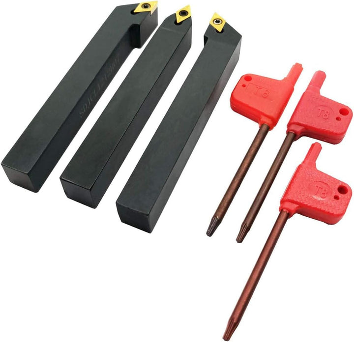 3PCS 1/2"CNC Drehmaschine Hartmetall Drehwerkzeuge Insert Holder Set SDNCN1212H07 + SDJCL1212H07 + S