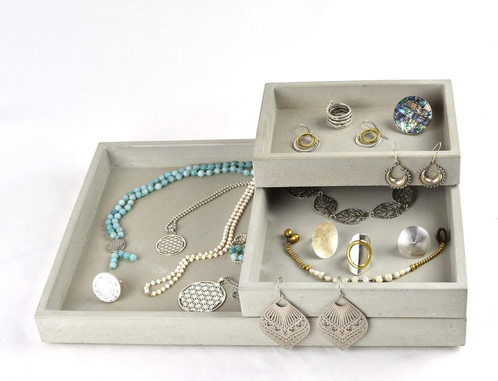 Ablagesystem aus Beton Ablageschalen Betonschale Dokumentenablage Schmuck Schreibtisch Organizer Abl