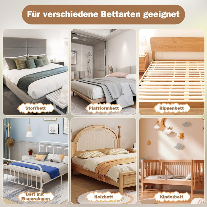 Bettgitter, Rausfallschutz Bett mit 180 cm, Rausfallschutz für Kinderbetten, Höhenverstellbares Kind