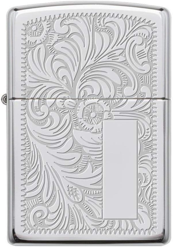 Zippo 352 60000813 Venetian Chrome Feuerzeug, Messing, Silber, 5, 5cm