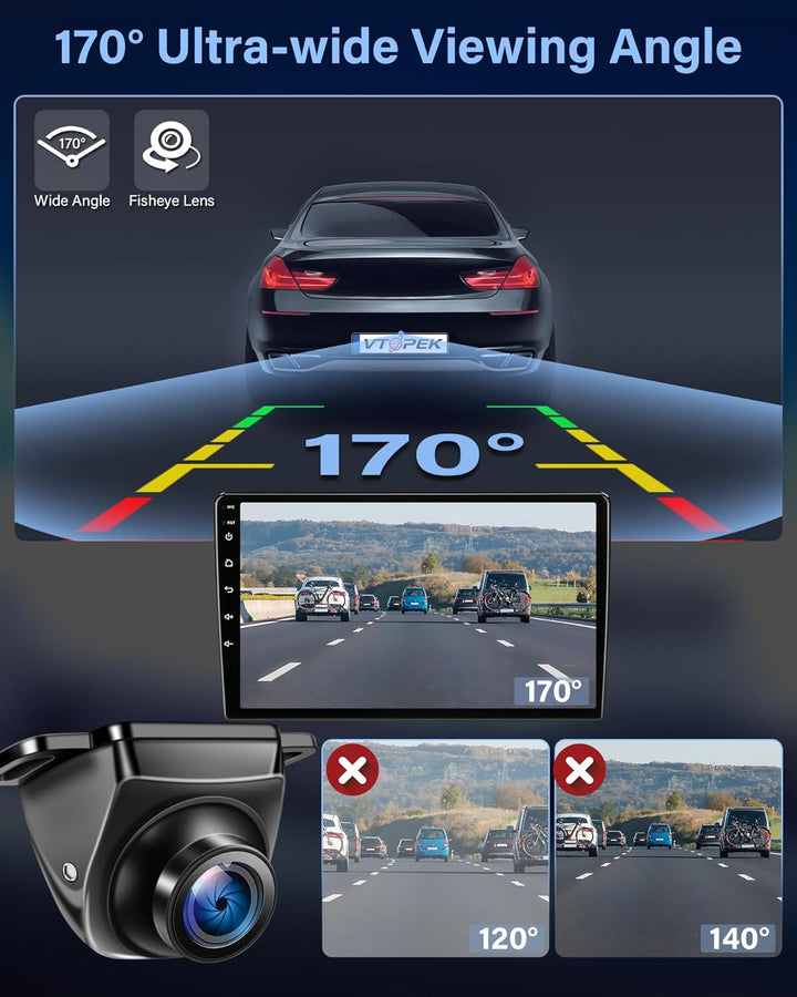 AHD 1080P Rückfahrkamera Auto 360°+90° Drehbar Metallgehäuse Universal Ruckfahrkamera mit Nachtsicht