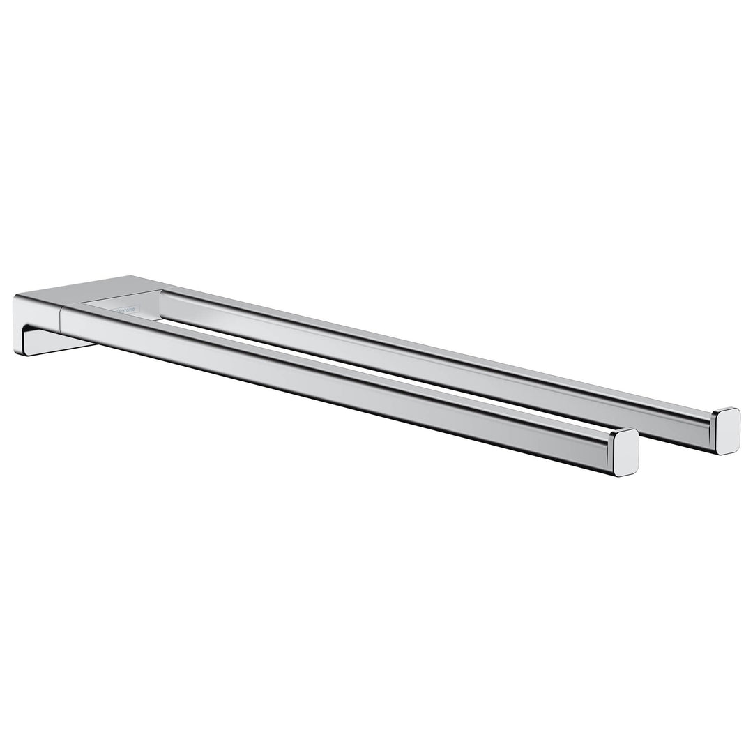 hansgrohe Handtuchstange AddStoris, Handtuchhalter 44.5cm, Badetuchhalter, Chrom Chrom Handtuchhalte