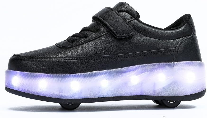 HUSKSWARE Rollschuhe Schuhe Jungen Mädchen Mit 4 Rollen Skateboardschuhe, verstellbar Jugend Schuhe