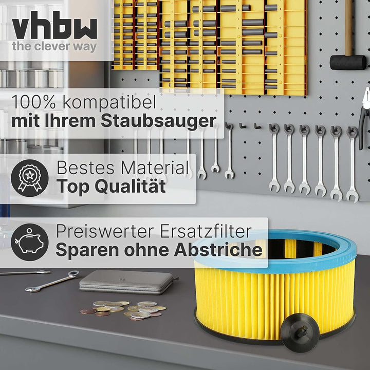 vhbw Faltenfilter kompatibel mit Starmix AS 1032 PG, GS 1032 HK, GS 1032 ST, GS L-1232 HMT, GS L-143