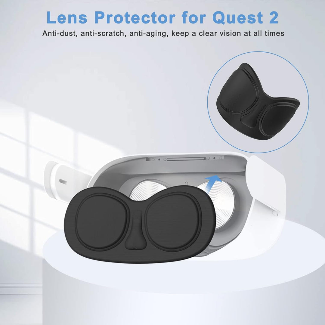 SUPERUS Kopfband & Linsenschutz Kompatibel mit Oculus/Meta Quest 2 Zubehör Head Strap + Lens Cover,