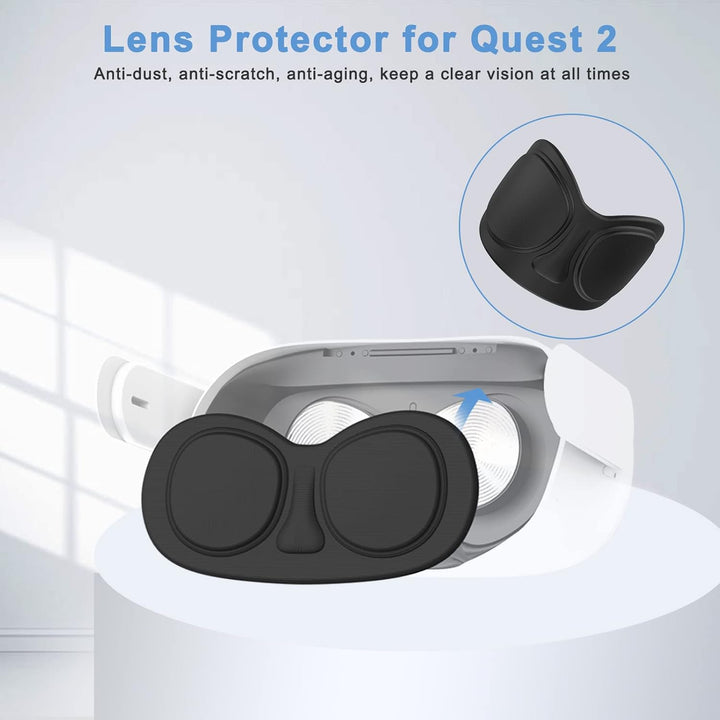 SUPERUS Kopfband & Linsenschutz Kompatibel mit Oculus/Meta Quest 2 Zubehör Head Strap + Lens Cover,