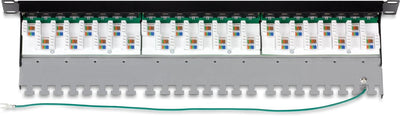 TRENDnet TC-P24C6AS 24-Port Cat6A geschirmtes 1U Patch Panel, 1000BASE-T/10GBASE-T unterstützt, Komp