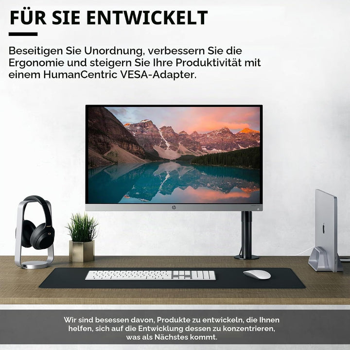 HumanCentric VESA-Halterungsadapter, kompatibel mit HP Pavilion 27xw, 25xw, 24xw, 23xw, 22xw, 22cwa,