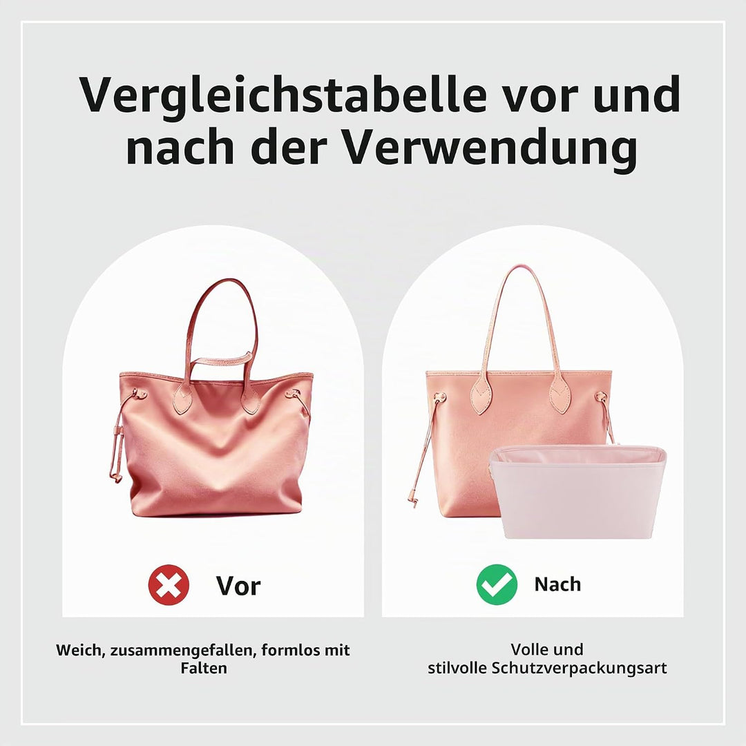 DGAZ Seide Handtasche Organizer für LV Neverfull PM/MM/GM, Taschenorganizer Tasche in Tasche Organiz
