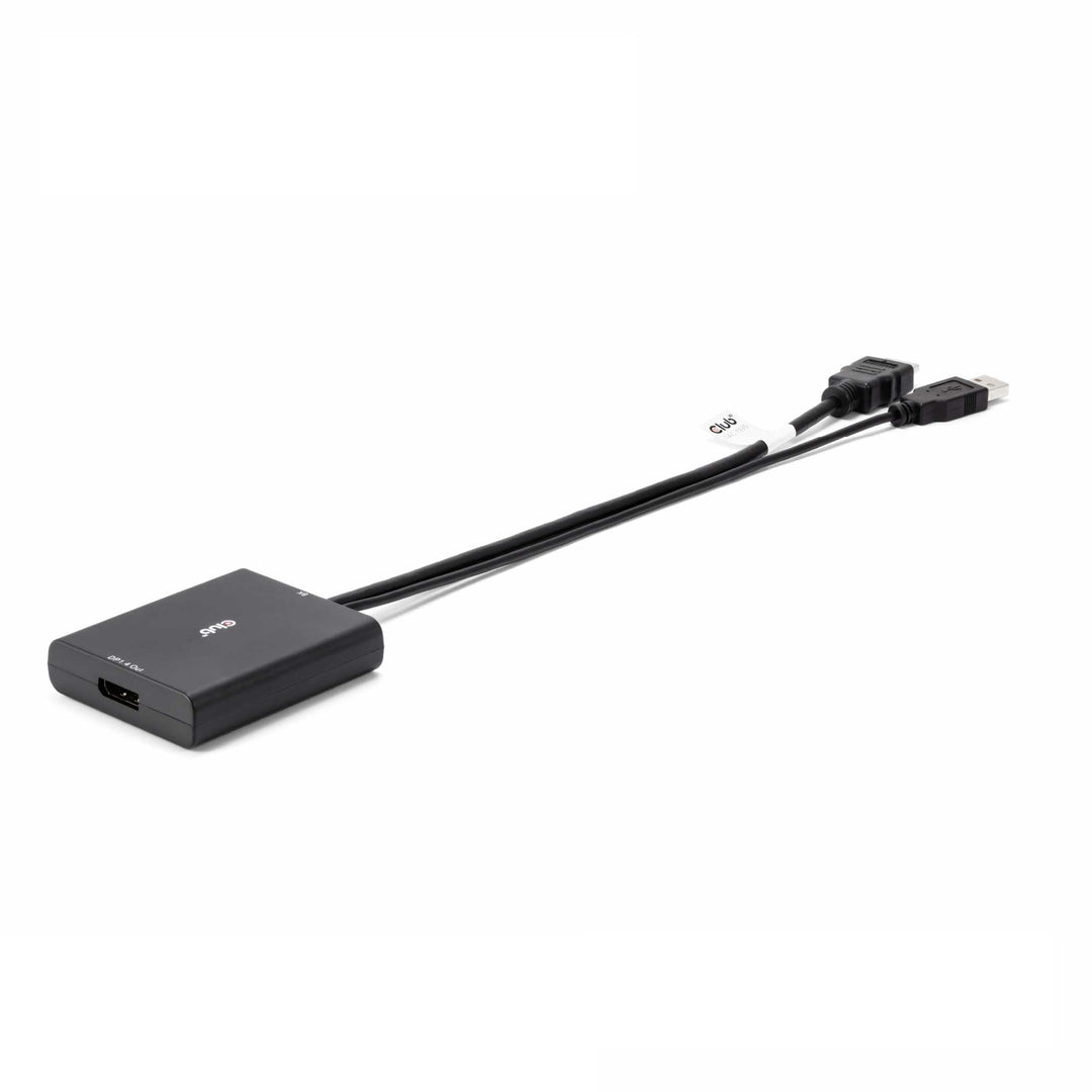 Club 3D CAC-1335 HDMI+ Micro USB auf DisplayPort 4K120Hz oder 8K30Hz St/B Aktiver Adapter, CAC-1335