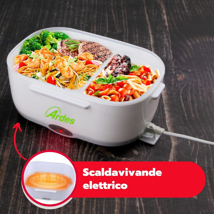 ARDES - AR1K01G Tragbarer elektrischer Speisenwärmer, Warmhaltebehälter für Lebensmittel - Lunch Box