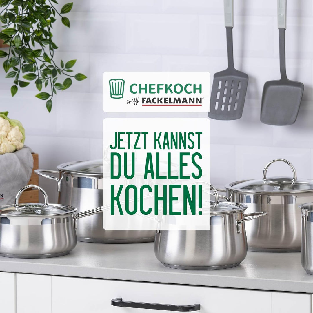 Chefkoch trifft Fackelmann Elektrischer Milchaufschäumer – inkl. 2 Schneebesen, USB-C wiederaufladba