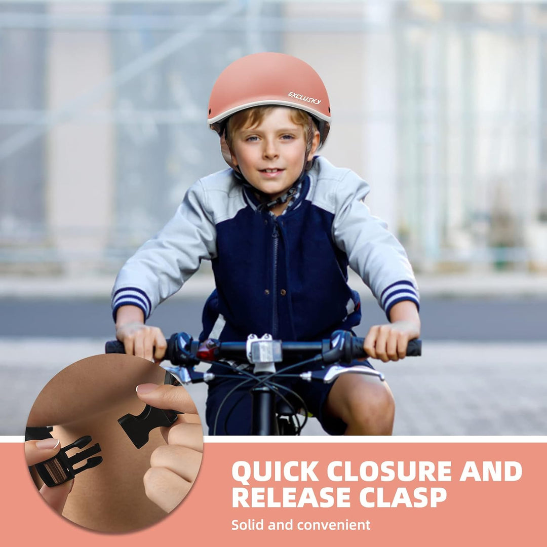 Exclusky Fahrradhelm Kinder Jungen, Fahrradhelm Mädchen Kinderhelm Skaterhelm BMX Helm Retro Helm (5