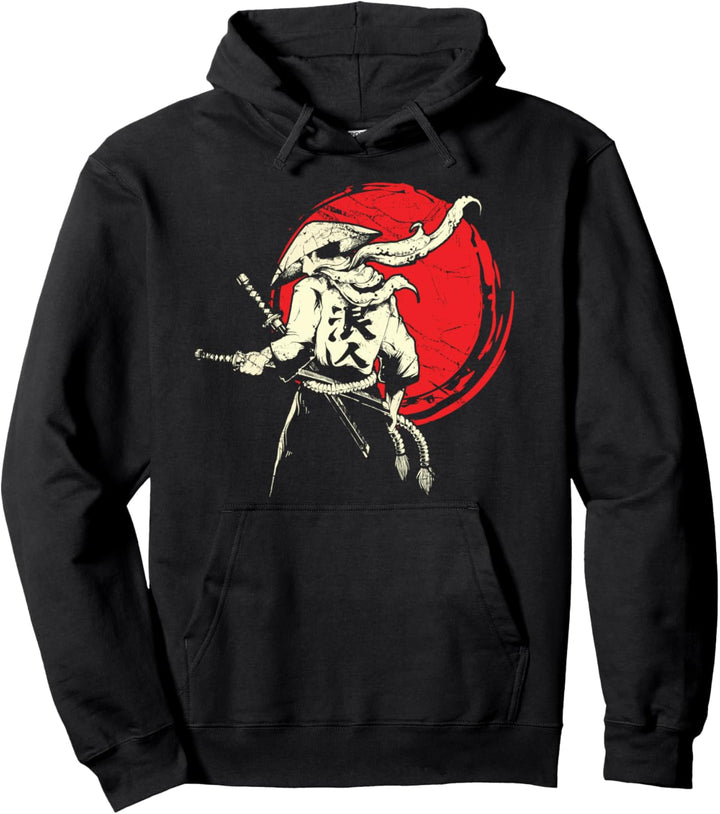 Ronin Japanischer Krieger Japanische Flagge Samurai Pullover Hoodie