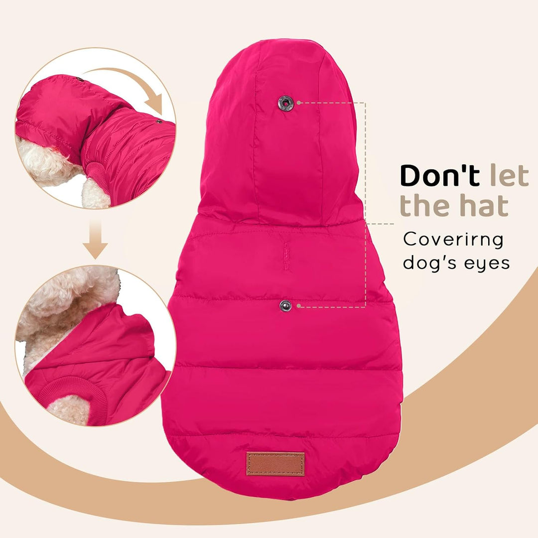Hunde-Kapuzenpullover mit Fleece-Futter, extra warm, Grösse S, Rosa, Small (Pack of 1) rose