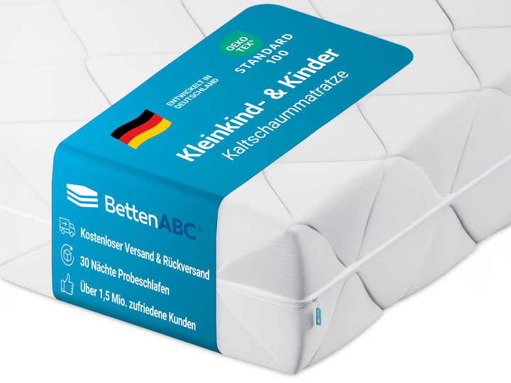 Betten-ABC OrthoMatra Bambini Babymatratze, Bezug waschbar, Gesamthöhe ca.12 cm, mit Klimawatte Grös