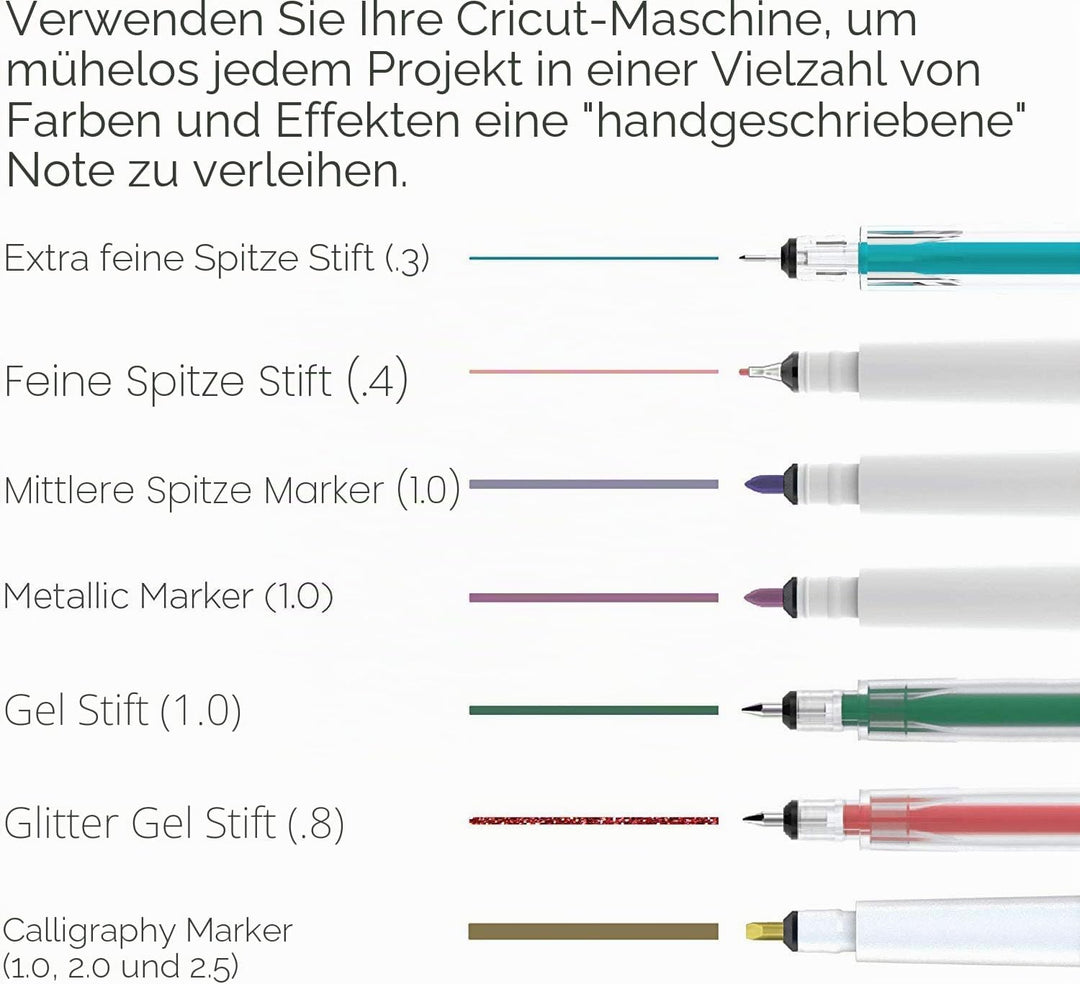 Cricut Multi-Stiftesatz, Schwarz (5 Stück) Multi Pen Set Collection – Schwarz, Multi Pen Set Collect