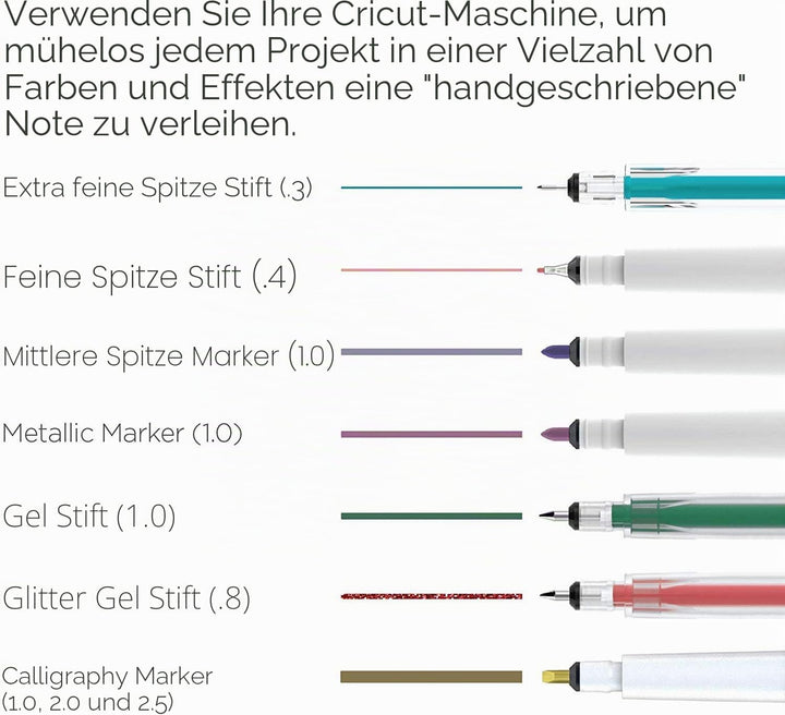 Cricut Multi-Stiftesatz, Schwarz (5 Stück) Multi Pen Set Collection – Schwarz, Multi Pen Set Collect