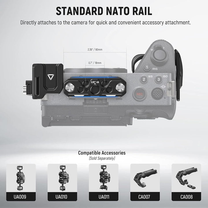 NEEWER FX3/FX30 Cage Kamera Käfig mit HDMI Cable Clamp,NATO Schiene,3/8"ARRI Positionierungslöcher,