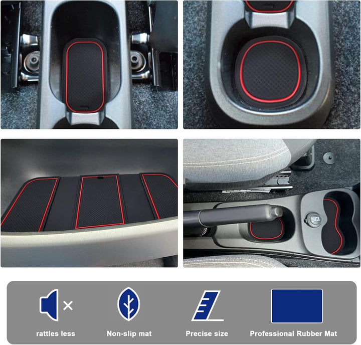 YEE PIN Panda Gummimatten Kompatibel mit FIAT Panda/Panda Cross 2021-2023 Interieur rutschfeste Matt