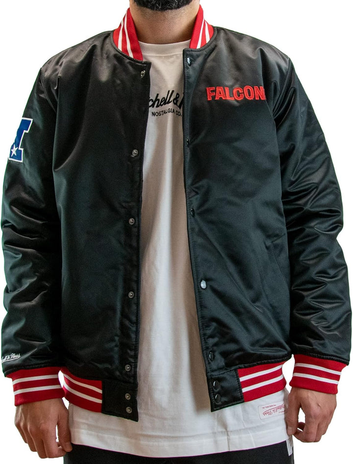 Mitchell & Ness NFL Heavyweight Satin Jacket XL Atlanta Falcons - Black, XL Atlanta Falcons - Black