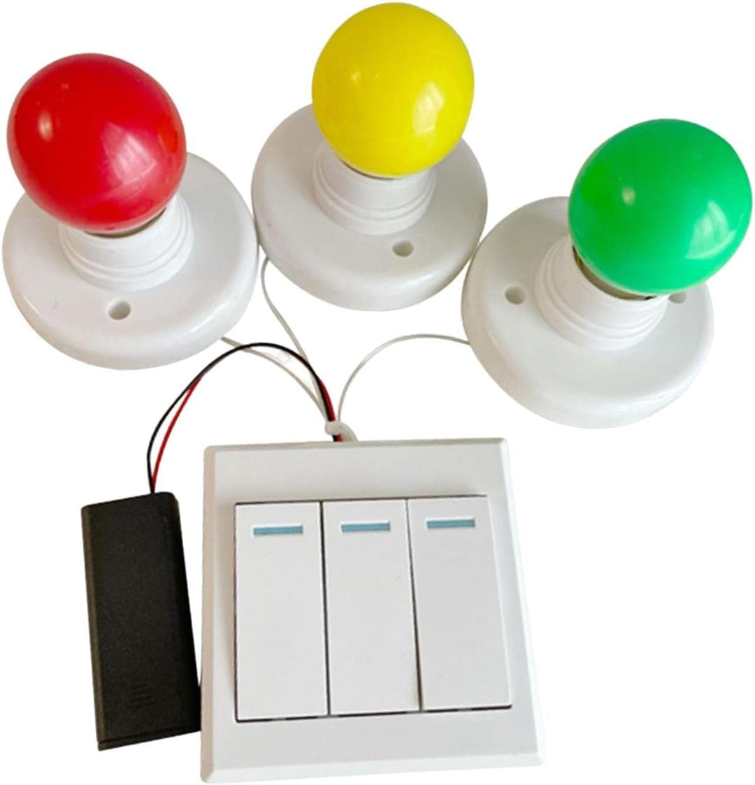 perfk Busy Board DIY Zubehör Schaltersteuerung Glühbirnen Lampen Indoor Play Game Busy Board Schalte