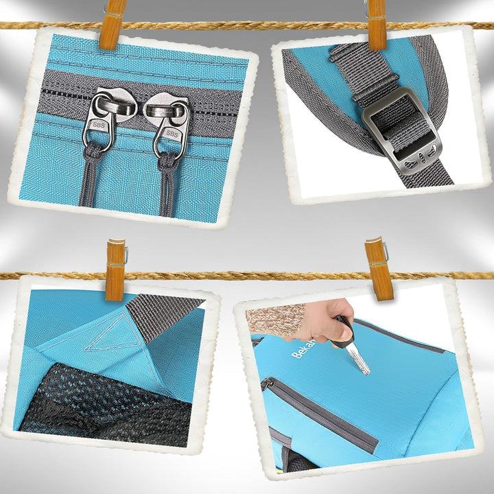 Bekahizar Faltbarer Rucksack, 20 l, ultraleichter Rucksack, Wandern, kleiner Reiserucksack für Männe