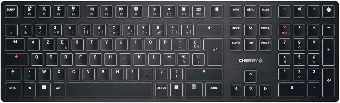 CHERRY KW X ULP, Ultra Flache Mechanische High-End-Tastatur, Französisches Layout (AZERTY), Kabellos
