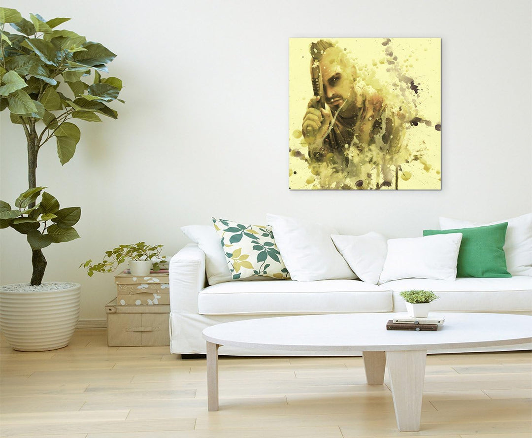 Far_Cry_60x60cm Splash Art Paul Sinus Aquarell, Gemälde, Kunstbild auf Leinwand