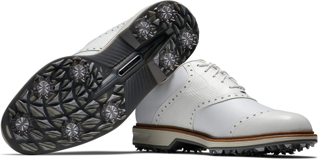 FootJoy Herren Premiere Serie Wilcox Golfschuh 39.5 EU Weiss Weiss Hellgrau, 39.5 EU Weiß Wei&#