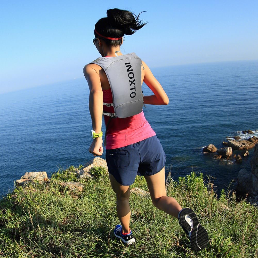 INOXTO Sport Wasserbeutel Weste Mit 1.5l Trinkblasen Running Weste Rucksack FüR Outdoor Wandern Trai