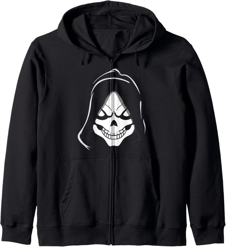 Grim Reaper Face Costume Easy Halloween Death Skeleton Gift Kapuzenjacke