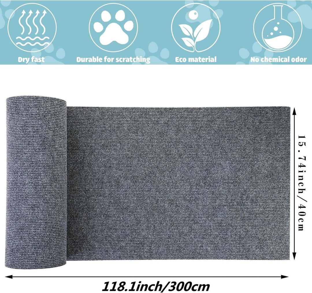 300cmx40cm Selbstklebend Kratzmatte, DIY Kratzbrett, Kratzschutz Sofa, Katzenkratzmatte, AntiKratz T
