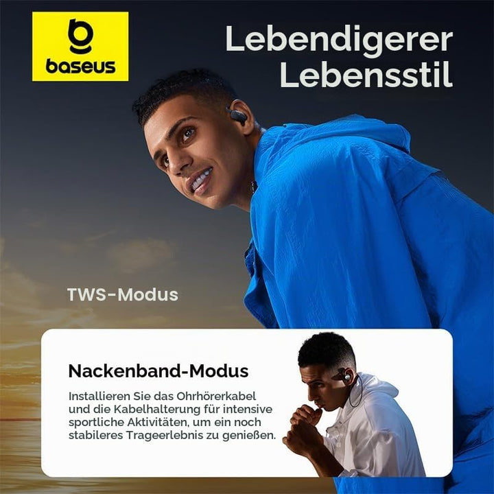 Baseus Eli Sport 1 Open-Ear TWS Auriculares Inalámbricos Abiertos Con Escuche de Carga Negros