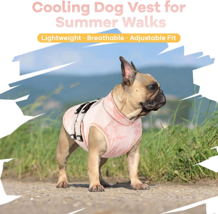 Hunde Kühlweste Sommer Atmungsaktiv Leicht Kühlmantel Hund Mit Leinenring, Verstellbar Sonnenschutz