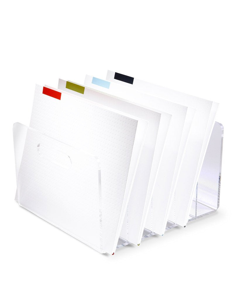 RUSSELL+HAZEL Acryl-Collator, transparentes Acryl, 25,4 x 29,2 x 16,5 cm, 5 Steckplätze (30790), Col