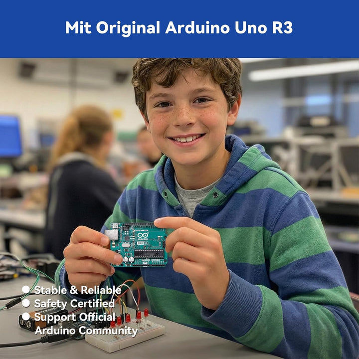 SunFounder Inventor Lab Starter Kit mit Original Arduino UNO R3 REV3 Multimeter 34 Projekte 40+ Vide