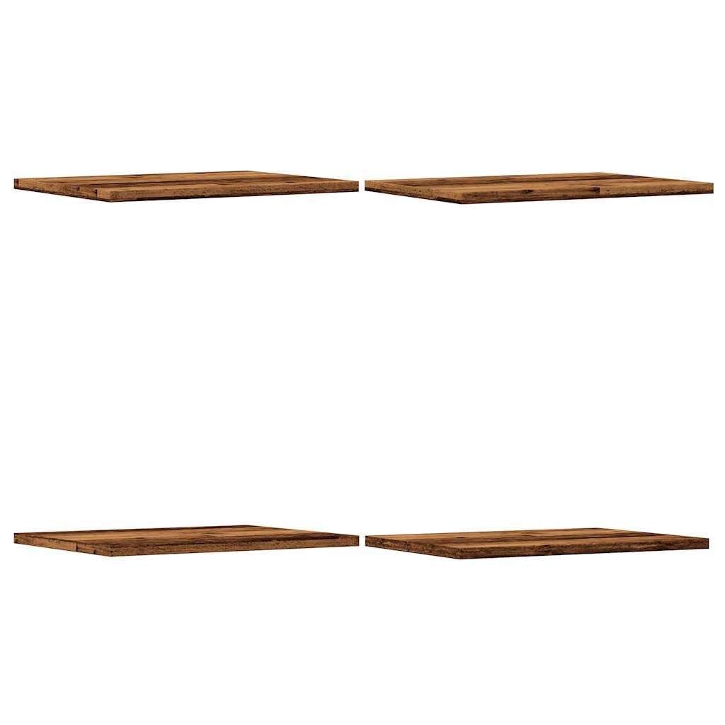 vidaXL Regalböden 4 STK. Altholz-Optik 40x30x1,5 cm Holzwerkstoff, Bücherregal Brett, Regalbrett, Wa