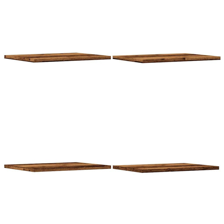 vidaXL Regalböden 4 STK. Altholz-Optik 40x30x1,5 cm Holzwerkstoff, Bücherregal Brett, Regalbrett, Wa