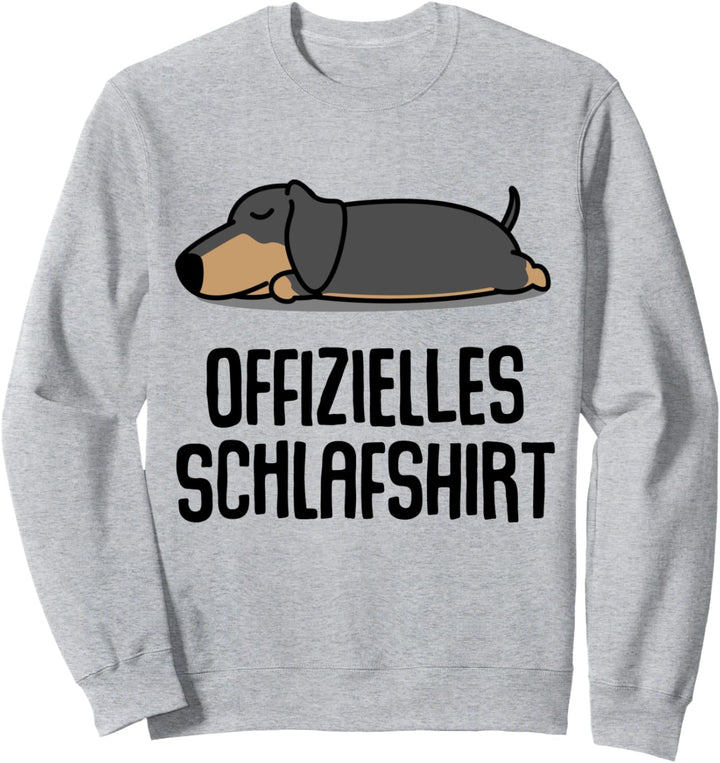 Offizielles Schlafshirt Pyjama Hund Dackel Lustig Geschenk Sweatshirt
