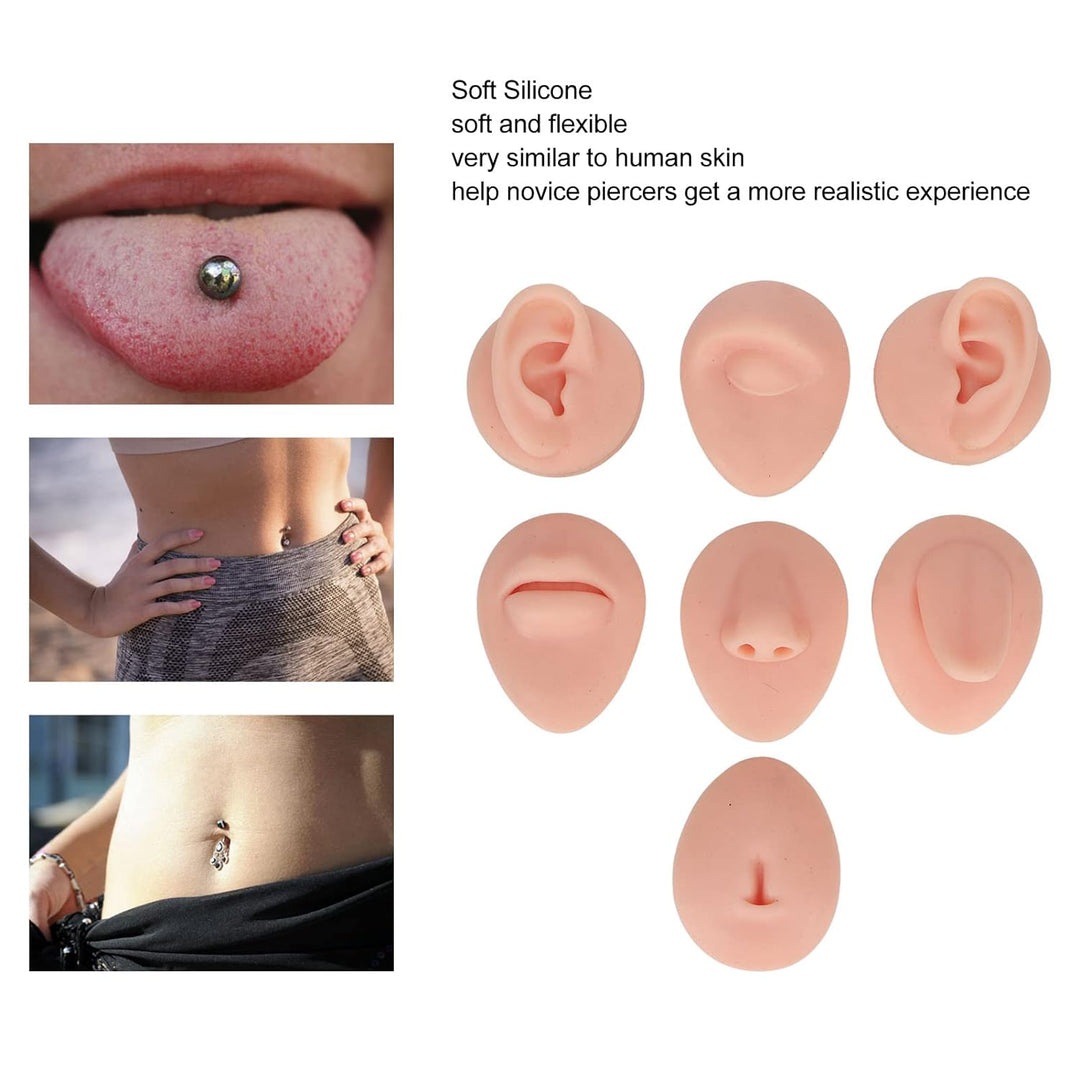 Silikon-Nasenmodell Weiches Silikon Flexibles Modell Körperteil-Display-Set Body-Piercing-Übungsmode
