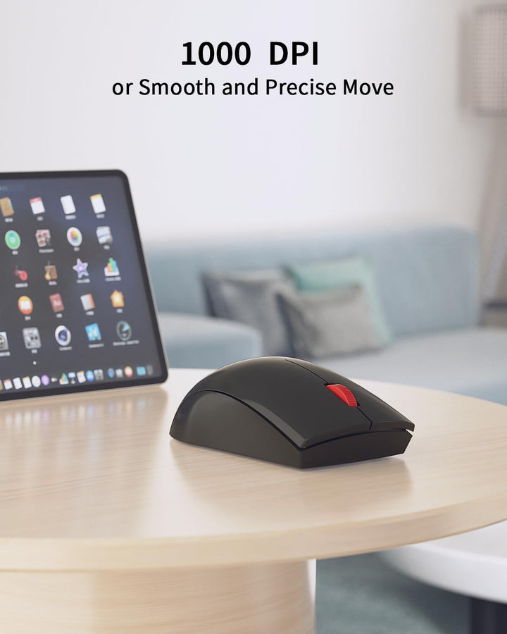 Lenovo Kabellose Maus WL150,Bluetooth maus mit USB-Empfänger,1000 DPI,Ergonomische für Links- & Rech