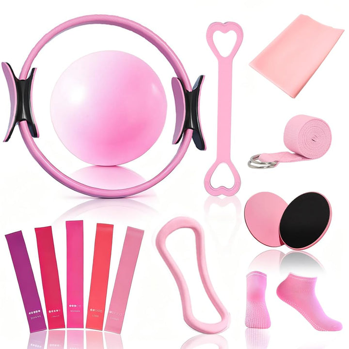 15 Pcs Pilates Set Für Zuhause Pilates Essential Kit Für Frauen Pilates Ring Und Ball Zubehör Set Wo
