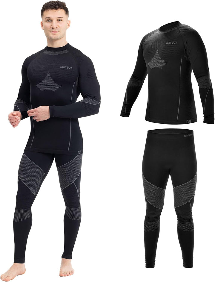 meteor® Thermounterwäsche Herren Funktionswäsche Atmungsaktiv Set Thermoaktiv unterwäsche Thermounte
