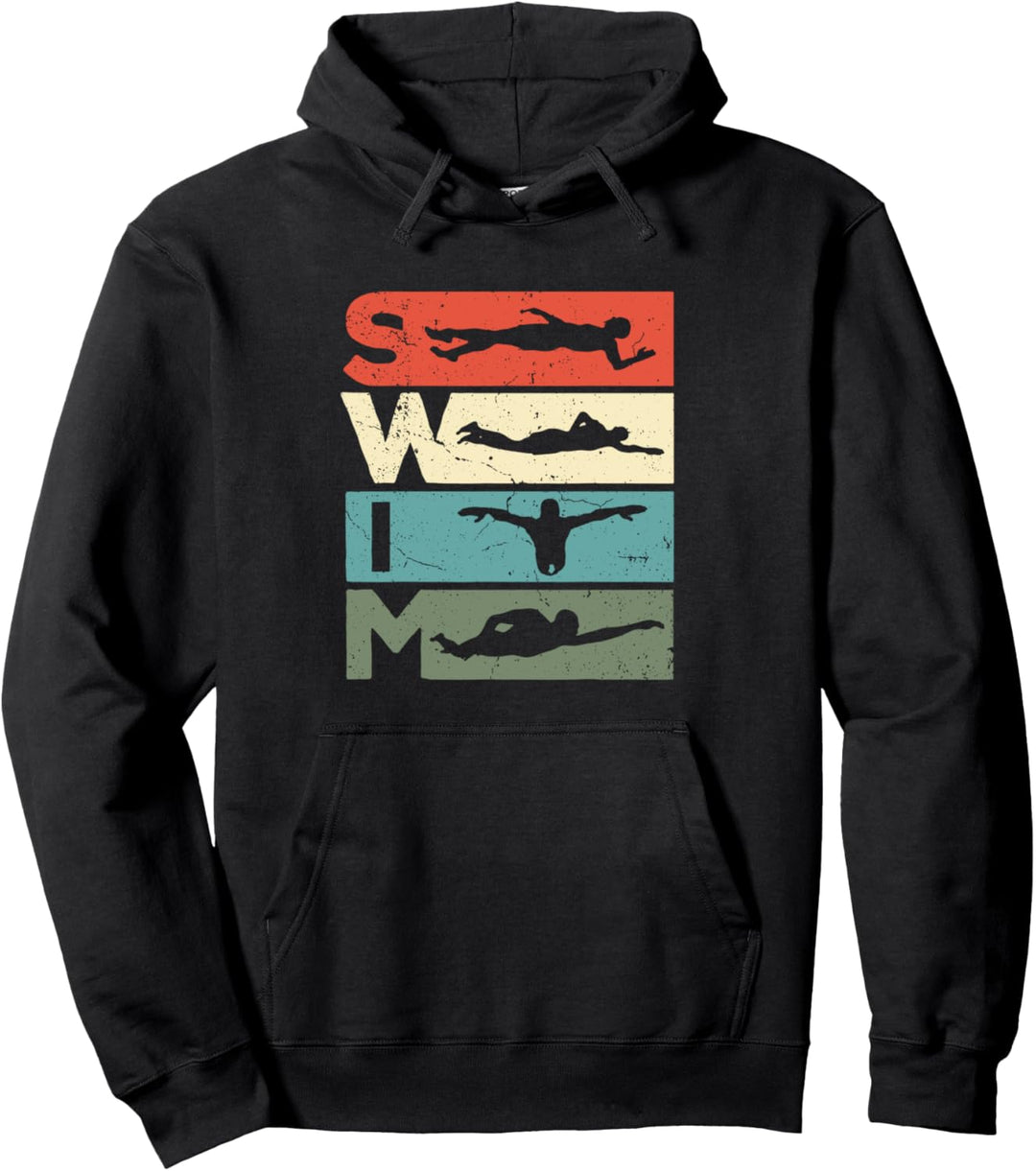 Retro-Badeschwimmer Pullover Hoodie