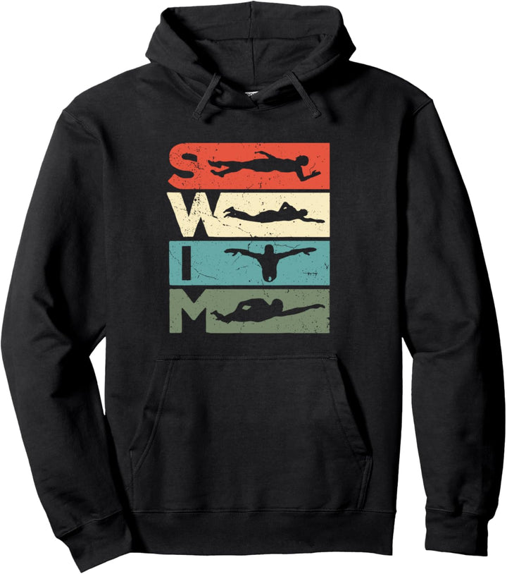 Retro-Badeschwimmer Pullover Hoodie