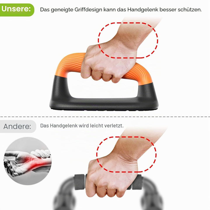 Kipika Liegestützgriffe, Push-up handles, Push-up bars aus Weichem Kunststoff, Anti-Rutsch-Polster a