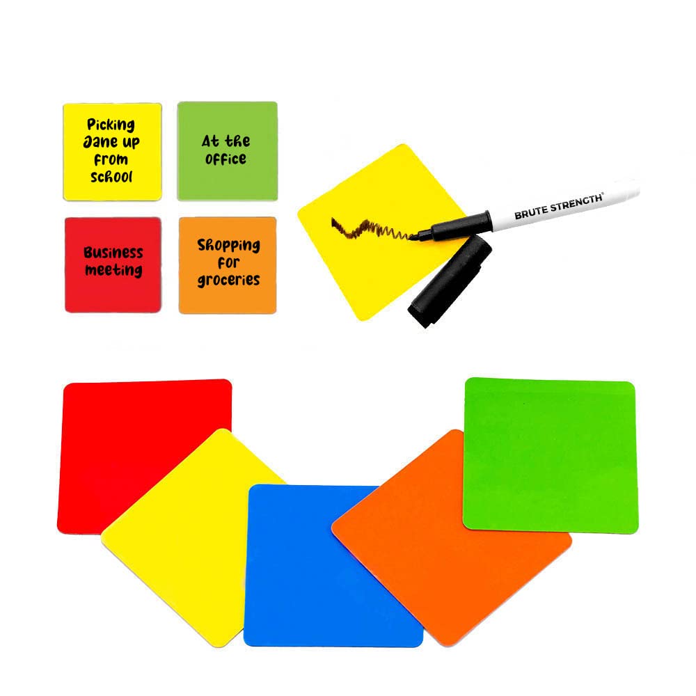75 Beschreibbare Magnete 7,5 x 7,5 cm mit Whiteboard Marker für Scrum, Agile, Kanban oder Lean - Mix