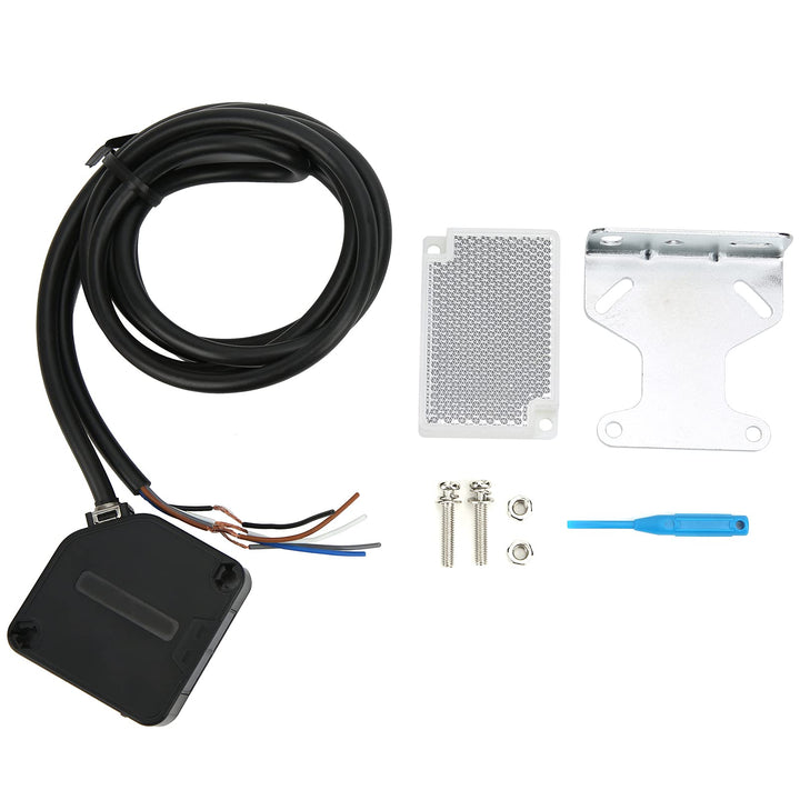 Universeller Fotoelektrischer Schaltersensor AC/DC 24–220 V, 5 Meter, Einstellbare Empfindlichkeit,