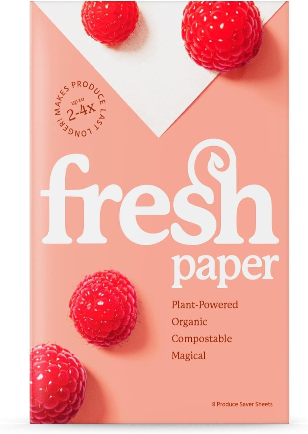FreshPaper Frischeblätter für Obst & Gemüse – 8 Blätter, wiederverwendbar, hält bis zu 4× länger fri